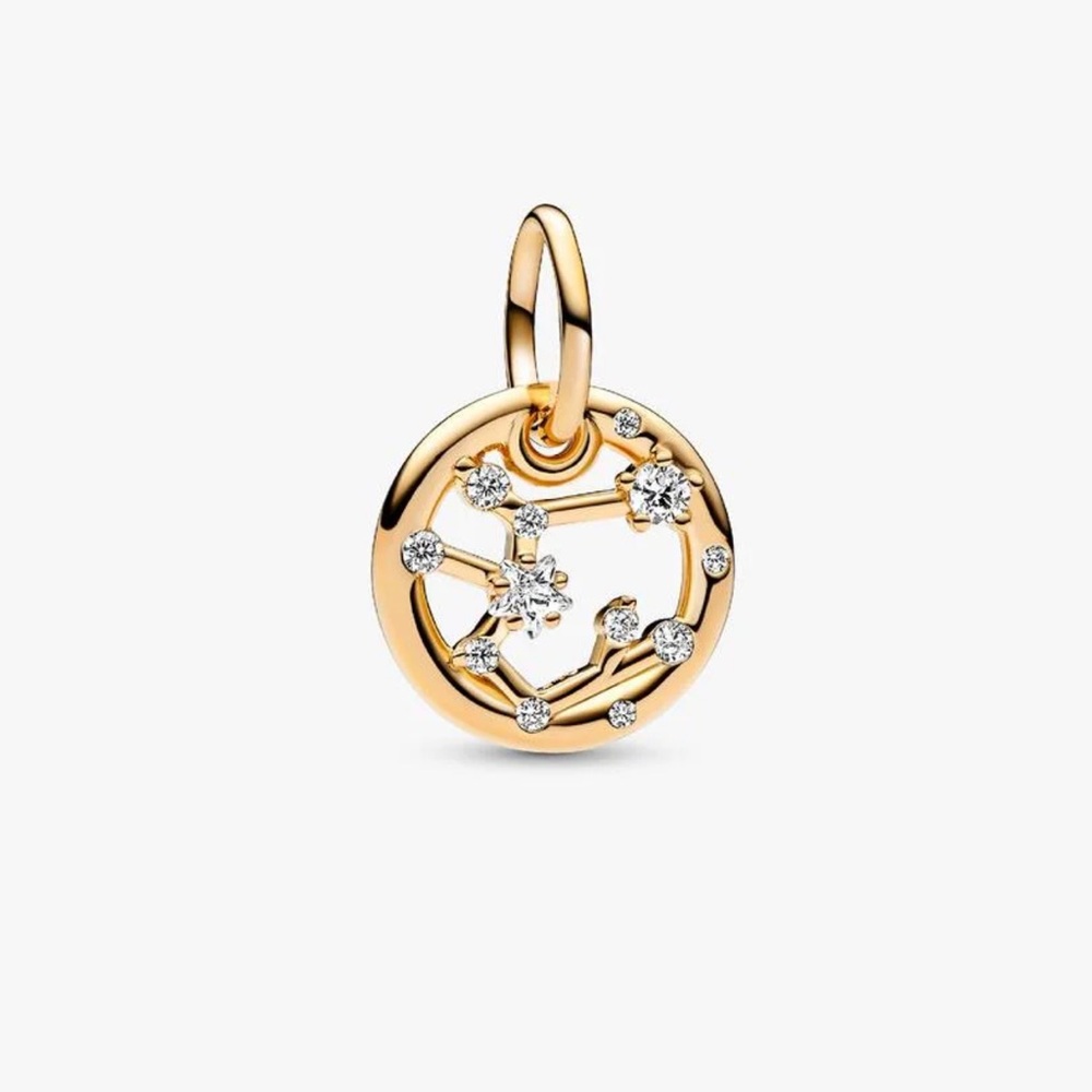 Authentic Pandora Sagittarius Zodiac Dangle Charm in gold
